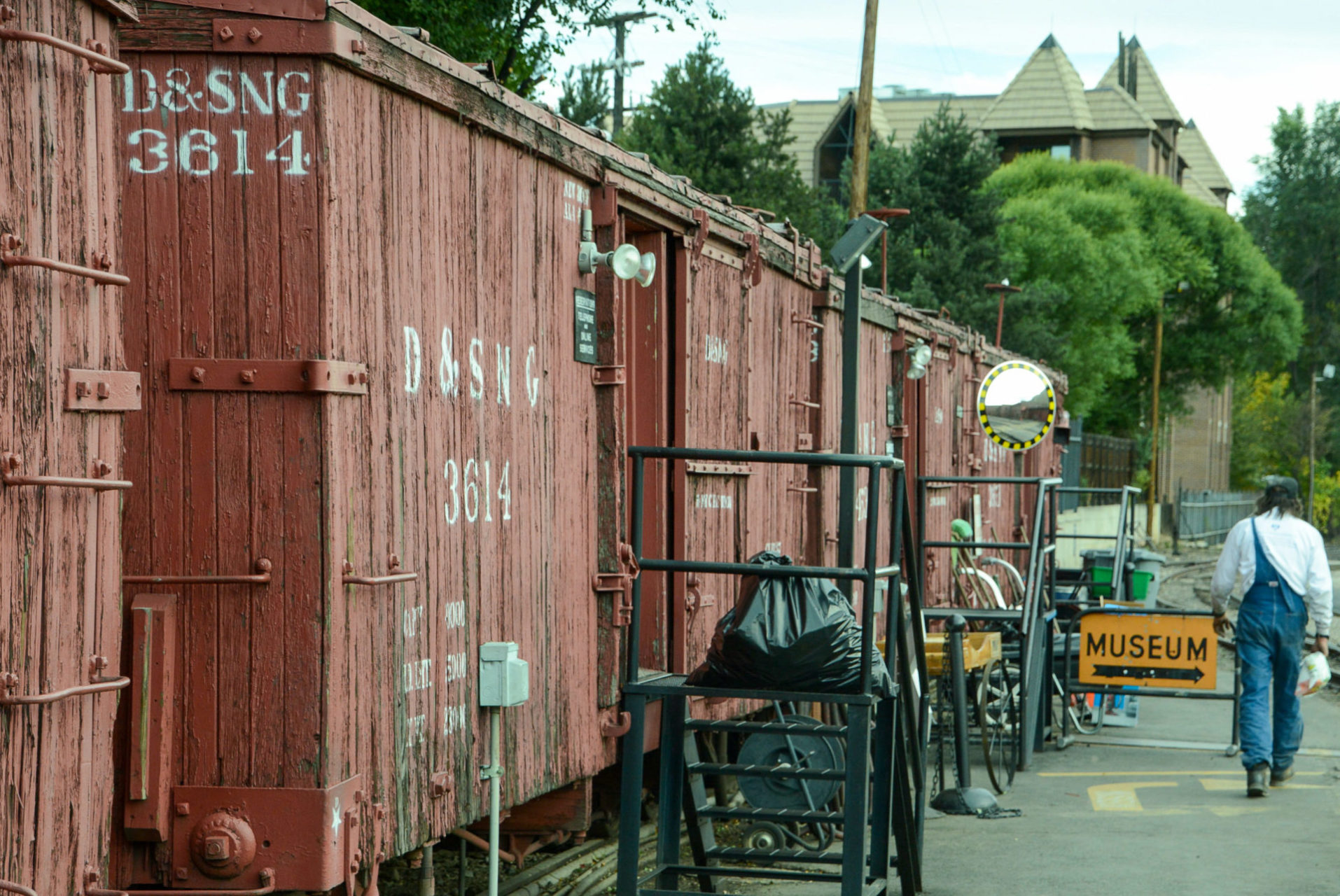 Güterwaggons der Durango Silverton Eisenbahnlinie in Durango