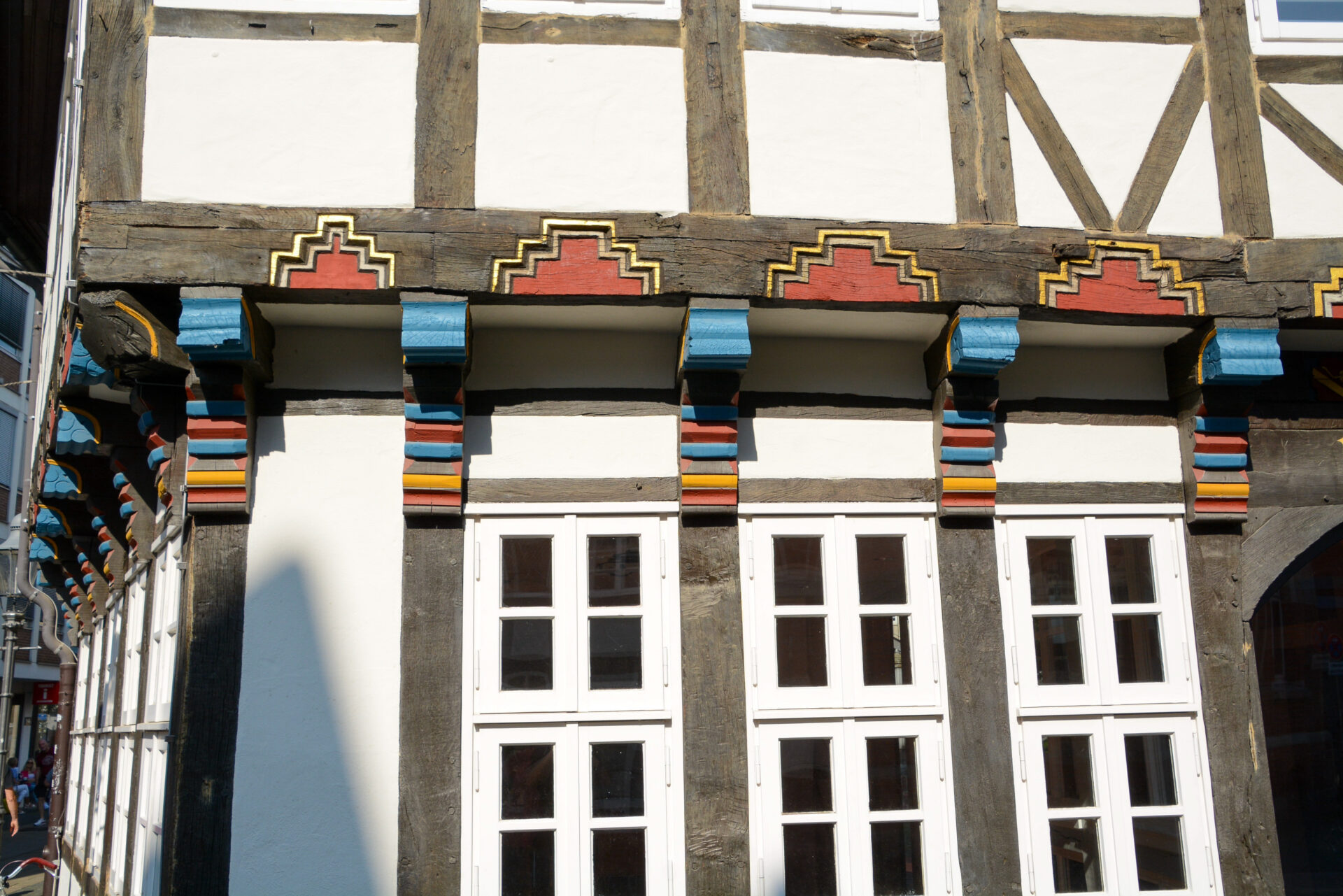 Detail von Fachwerkhaus in der Braunschweiger Innenstadt